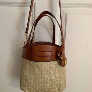 Straw woven Bucket Shoulder Bag